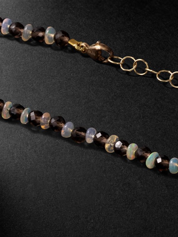 Soleil 14-Karat Gold, Opal and Quartz Bracelet - BK Soleil 14-Karat Gold, Opal and Quartz Bracelet - BK