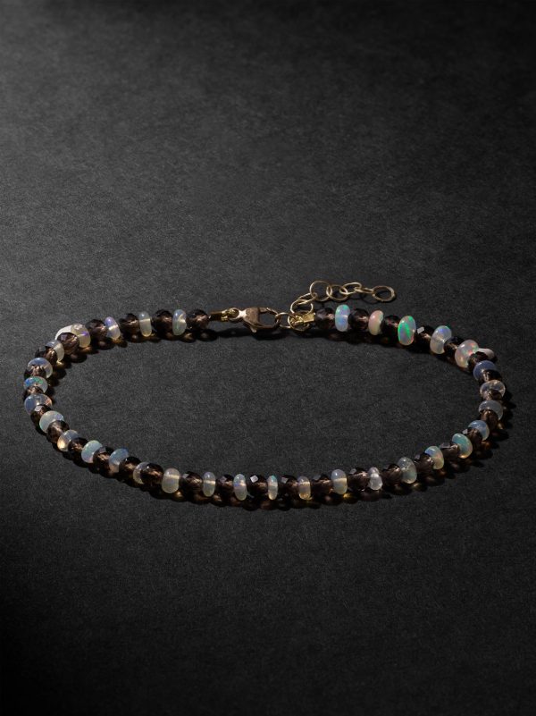 Soleil 14-Karat Gold, Opal and Quartz Bracelet Soleil 14-Karat Gold, Opal and Quartz Bracelet