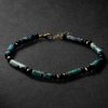 14-Karat Gold, Turquoise and Onyx Bracelet