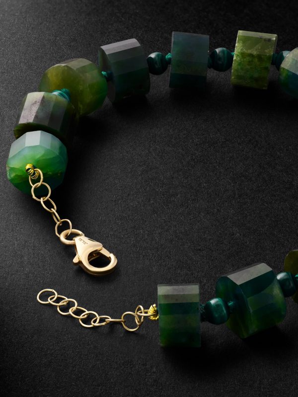 Gold, Malachite and Jade Bracelet - BK