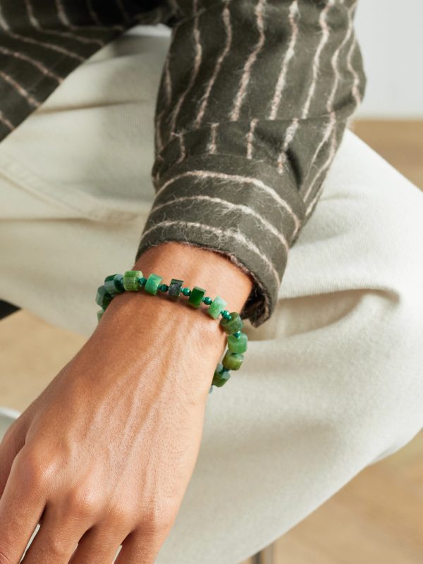 Gold, Malachite and Jade Bracelet - OU