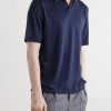 Open-Collar Cotton Polo Shirt - FR Open-Collar Cotton Polo Shirt - FR
