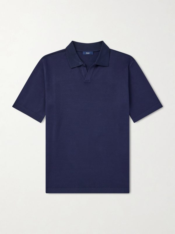 Open-Collar Cotton Polo Shirt Open-Collar Cotton Polo Shirt