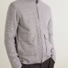 Houndstooth Linen-Blend Bomber Jacket - FR