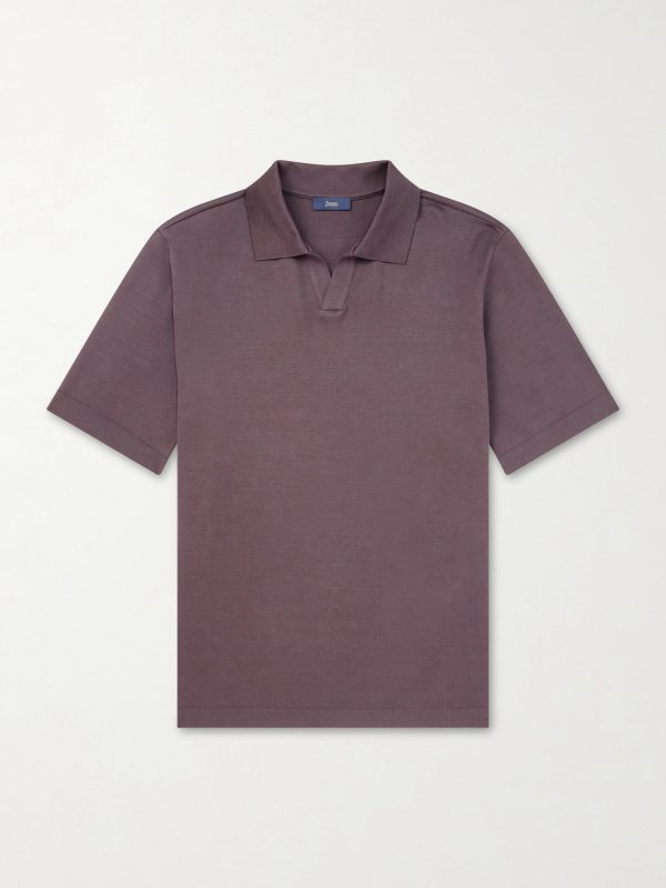 Open-Collar Cotton Polo Shirt Open-Collar Cotton Polo Shirt
