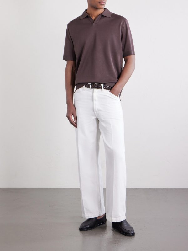 Open-Collar Cotton Polo Shirt - OU Open-Collar Cotton Polo Shirt - OU