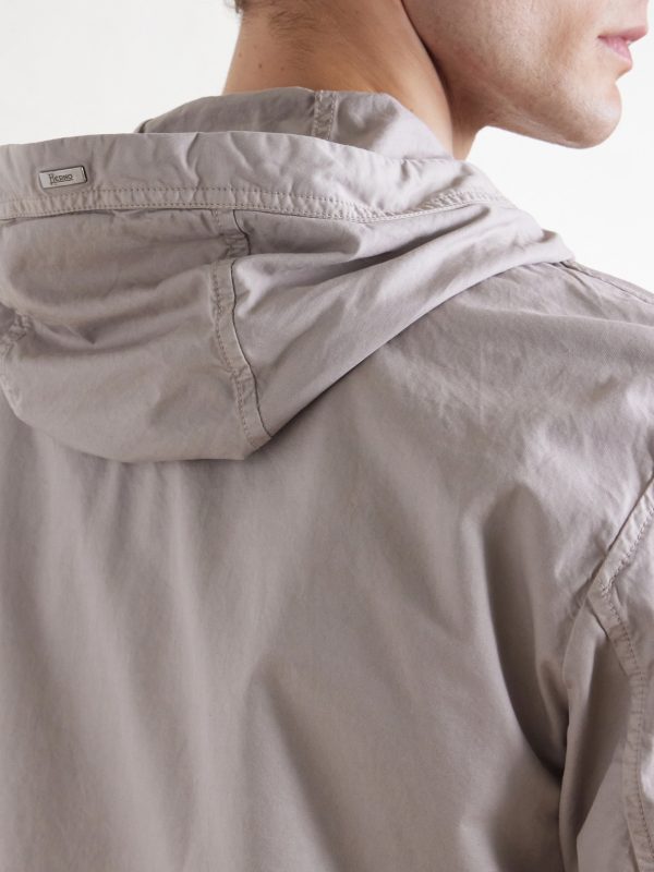 Cotton-Shell Hooded Jacket - E1
