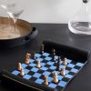 Panama Cross-Grain Leather Chess Set - OU