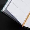 Panama Cross-Grain Leather 2026 Weekly Diary with Pencil - CU Panama Cross-Grain Leather 2026 Weekly Diary with Pencil - CU