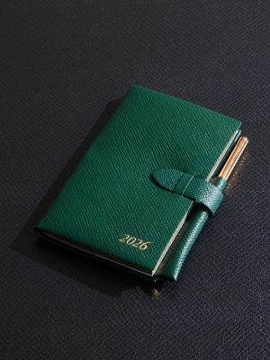 Panama Cross-Grain Leather 2026 Weekly Diary with Pencil Panama Cross-Grain Leather 2026 Weekly Diary with Pencil