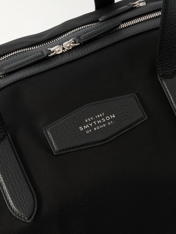 Norton Leather-Trimmed Canvas Weekend Bag - CU