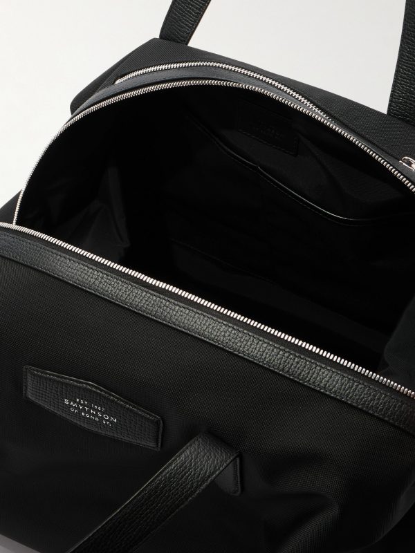 Norton Leather-Trimmed Canvas Weekend Bag - E1