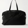 Norton Leather-Trimmed Canvas Weekend Bag