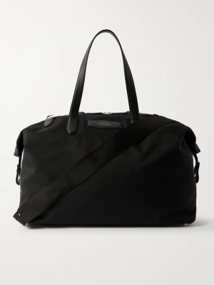 Norton Leather-Trimmed Canvas Weekend Bag Norton Leather-Trimmed Canvas Weekend Bag
