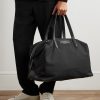 Norton Leather-Trimmed Canvas Weekend Bag - OU