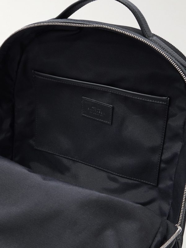 Norton Full-Grain Leather-Trimmed ECONYL® Nylon-Canvas Backpack - E1 Norton Full-Grain Leather-Trimmed ECONYL® Nylon-Canvas Backpack - E1