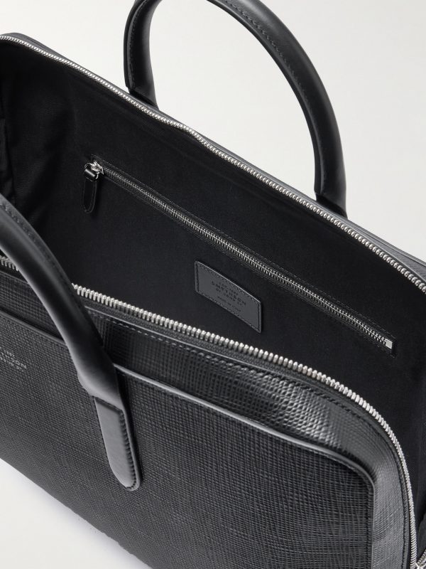 Panama Cross-Grain Leather Briefcase - E1