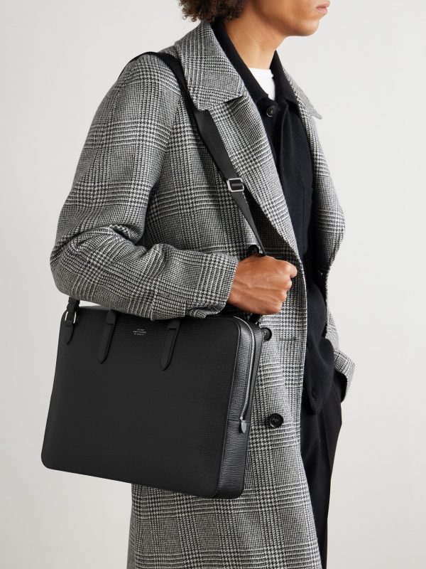 Panama Cross-Grain Leather Briefcase - E2