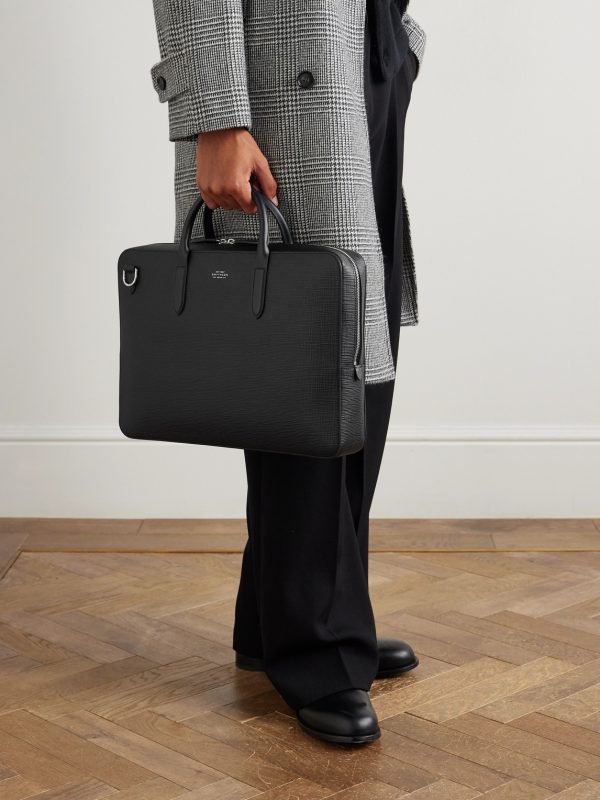 Panama Cross-Grain Leather Briefcase - OU