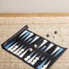 Cross-Grain Leather Backgammon Roll