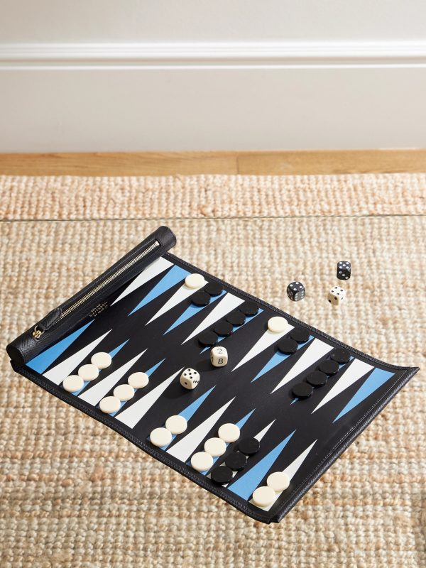 Cross-Grain Leather Backgammon Roll