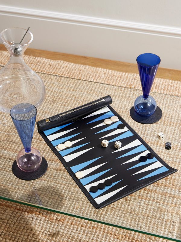 Cross-Grain Leather Backgammon Roll - OU