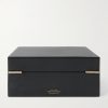Mara Croc-Effect Leather Six-Piece Watch Box - BK Mara Croc-Effect Leather Six-Piece Watch Box - BK