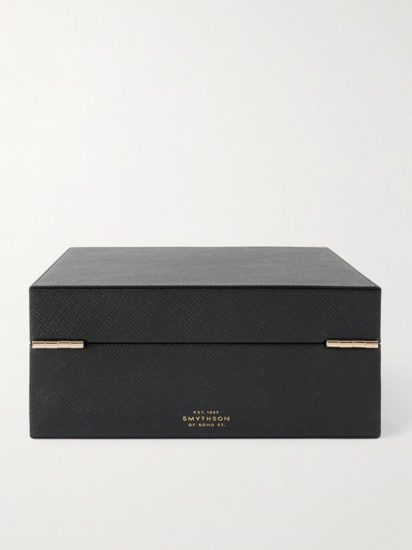 Mara Croc-Effect Leather Six-Piece Watch Box - BK Mara Croc-Effect Leather Six-Piece Watch Box - BK