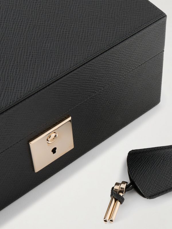 Mara Croc-Effect Leather Six-Piece Watch Box - CU Mara Croc-Effect Leather Six-Piece Watch Box - CU