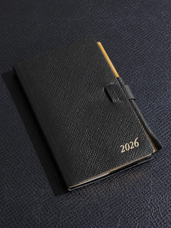 Panama Cross-Grain Leather 2026 Weekly Diary with Pencil Panama Cross-Grain Leather 2026 Weekly Diary with Pencil