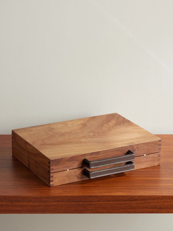 Swiss Leather-Trimmed Wooden Toolkit - E2 Swiss Leather-Trimmed Wooden Toolkit - E2