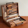 Swiss Leather-Trimmed Wooden Toolkit Swiss Leather-Trimmed Wooden Toolkit