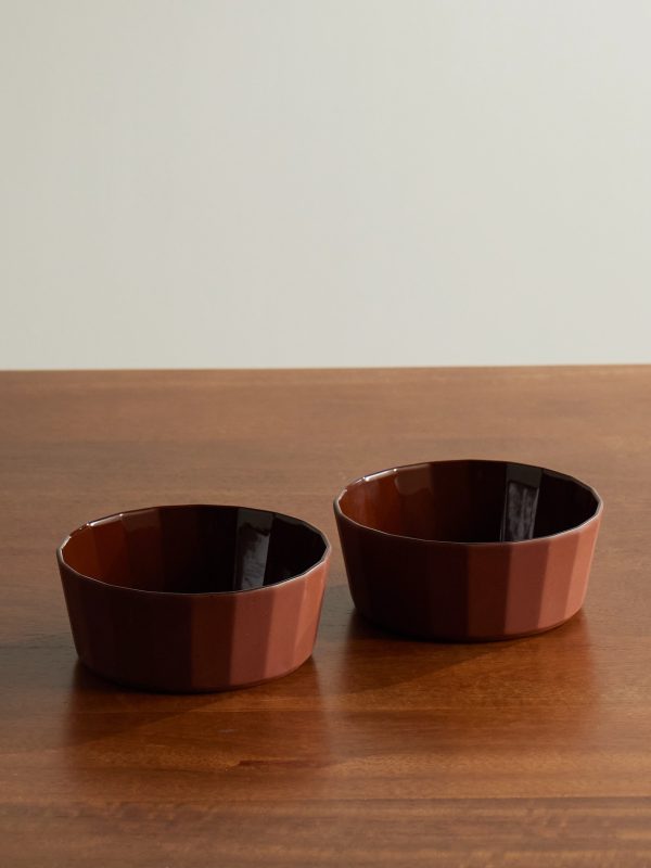 + Studio Word Fade Set of Two Porcelain Bowls + Studio Word Fade Set of Two Porcelain Bowls