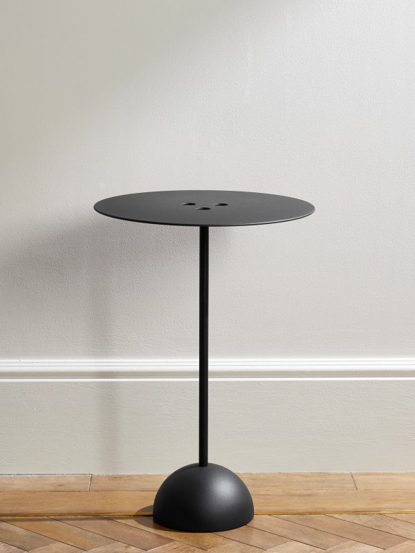 Ten-Pin Stainless Steel Side Table Ten-Pin Stainless Steel Side Table