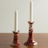 Wardour Set of Two Earthenware Candlesticks Wardour Set of Two Earthenware Candlesticks