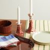 Wardour Set of Two Earthenware Candlesticks - OU Wardour Set of Two Earthenware Candlesticks - OU