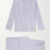 Striped Organic Cotton-Poplin Pyjamas