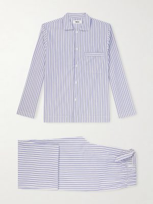 Striped Organic Cotton-Poplin Pyjamas Striped Organic Cotton-Poplin Pyjamas