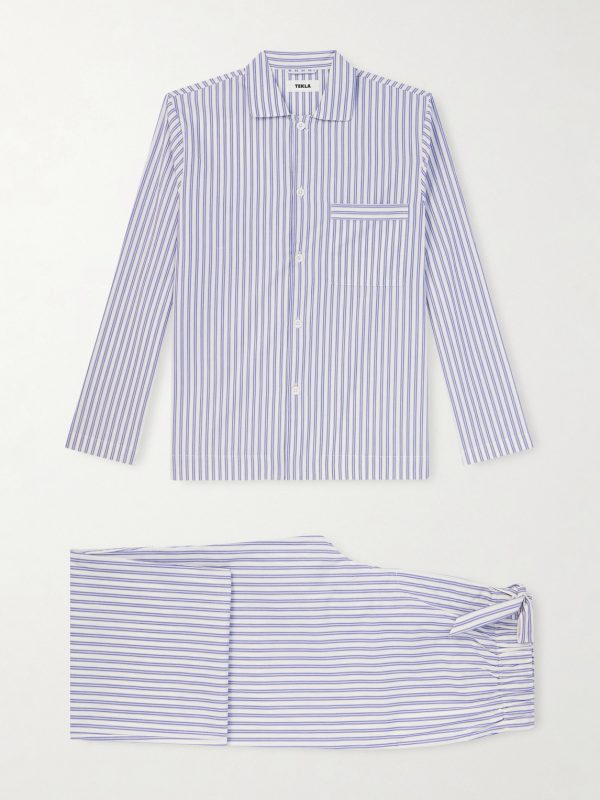 Striped Organic Cotton-Poplin Pyjamas