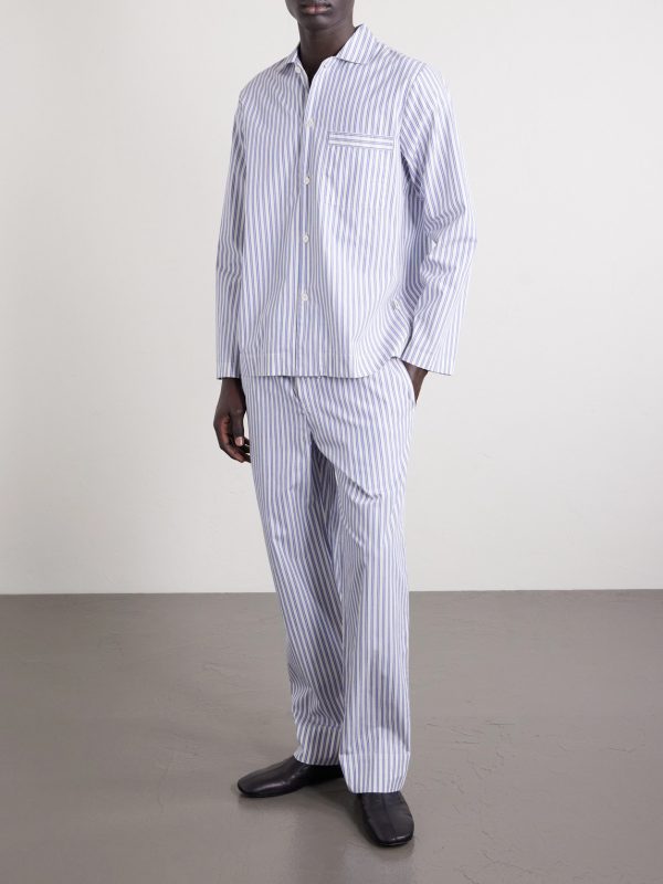 Striped Organic Cotton-Poplin Pyjamas - OU