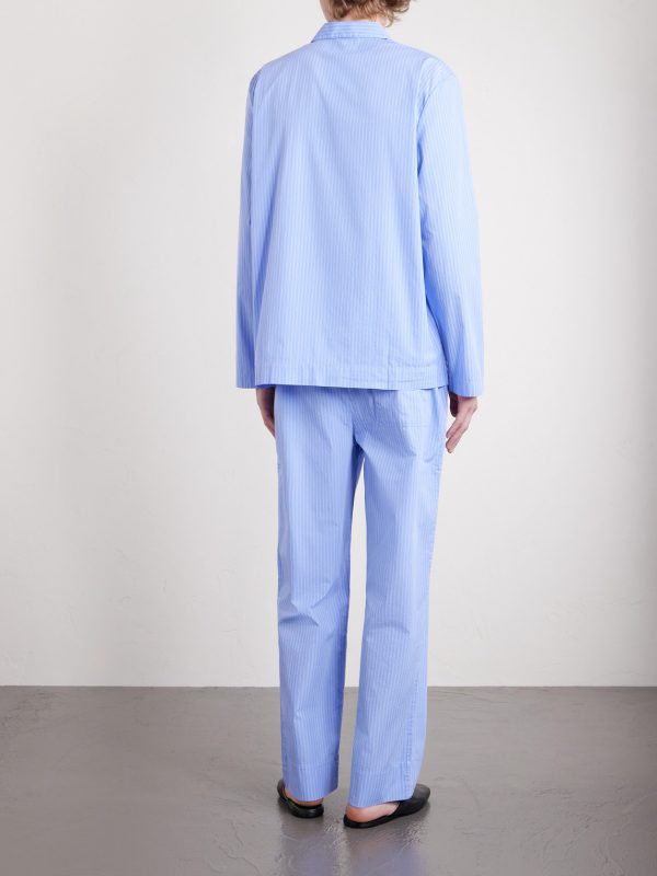 Striped Organic Cotton-Poplin Pyjamas - BK Striped Organic Cotton-Poplin Pyjamas - BK