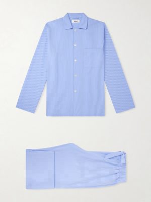 Striped Organic Cotton-Poplin Pyjamas Striped Organic Cotton-Poplin Pyjamas