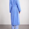 Belted Striped Organic Cotton-Terry Robe - BK Belted Striped Organic Cotton-Terry Robe - BK