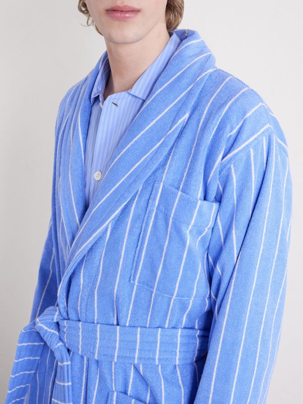 Belted Striped Organic Cotton-Terry Robe - CU Belted Striped Organic Cotton-Terry Robe - CU