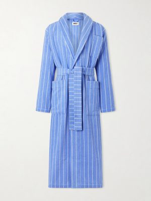 Belted Striped Organic Cotton-Terry Robe Belted Striped Organic Cotton-Terry Robe