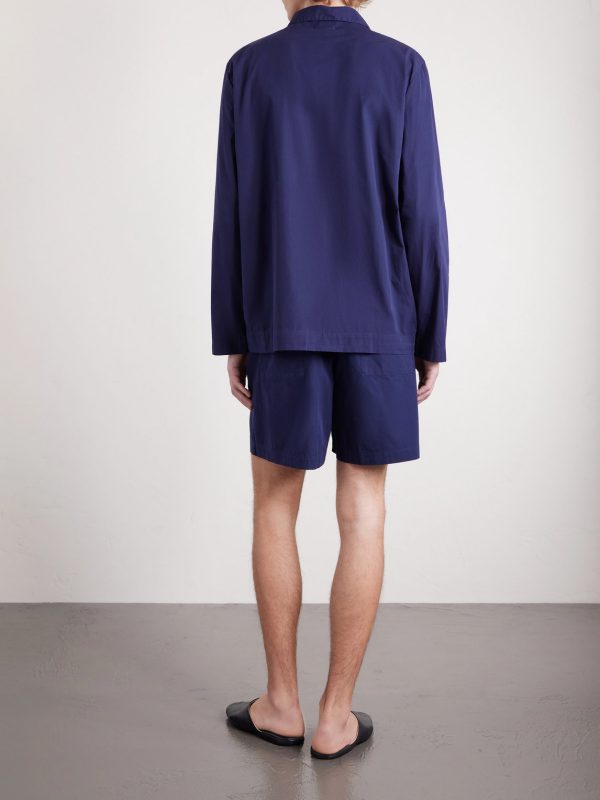 Straight-Leg Organic Cotton-Poplin Shorts - BK Straight-Leg Organic Cotton-Poplin Shorts - BK