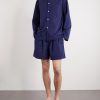 Straight-Leg Organic Cotton-Poplin Shorts - OU Straight-Leg Organic Cotton-Poplin Shorts - OU