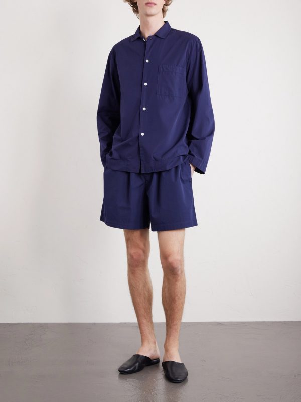 Straight-Leg Organic Cotton-Poplin Shorts - OU Straight-Leg Organic Cotton-Poplin Shorts - OU