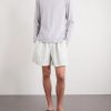 Straight-Leg Striped Organic Cotton-Poplin Shorts - OU Straight-Leg Striped Organic Cotton-Poplin Shorts - OU