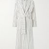 Belted Striped Organic Cotton-Terry Robe Belted Striped Organic Cotton-Terry Robe